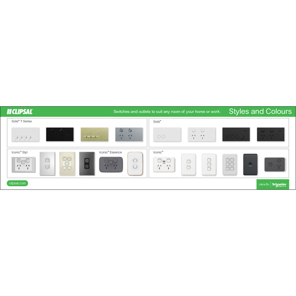 Builders Styles and Colours Display Board - Horizontal