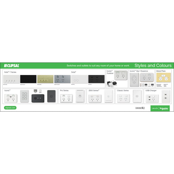 Styles and Colours Display Board - Horizontal